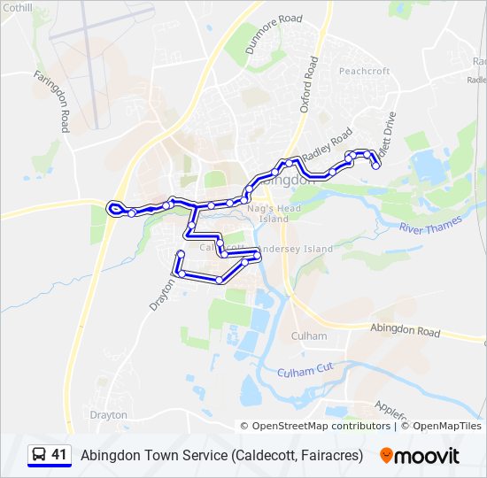 Bus 41 Route Map 41 Route: Schedules, Stops & Maps - Abingdon (Updated)