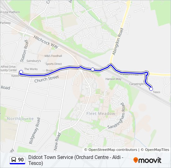 90 Route Schedules Stops And Maps Didcot Updated