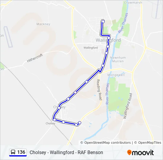136 Bus Route Timetable 136 Route: Schedules, Stops & Maps - Wallingford (Updated)
