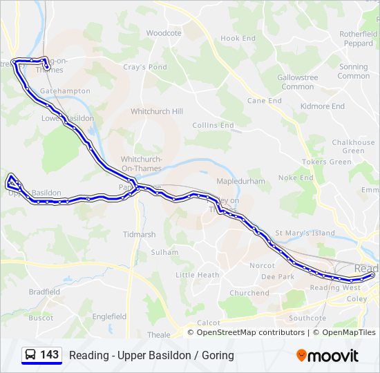 Bus 143 Route Map 143 Route: Schedules, Stops & Maps - Goring (Updated)