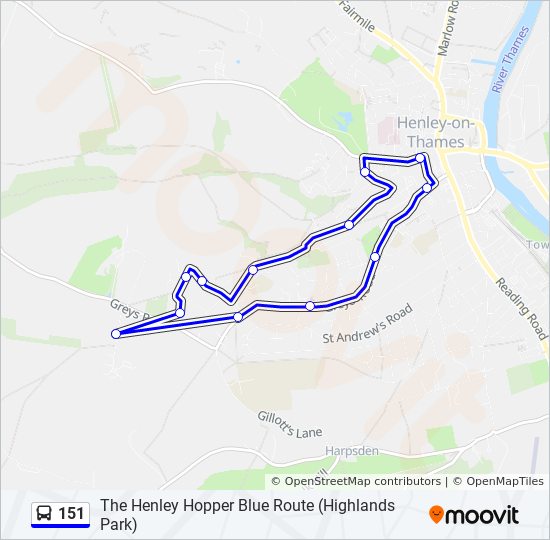 Bus 151 Route Map 151 Route: Schedules, Stops & Maps - Henley-On-Thames (Updated)