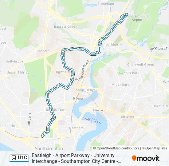 U1C Bus Line Map