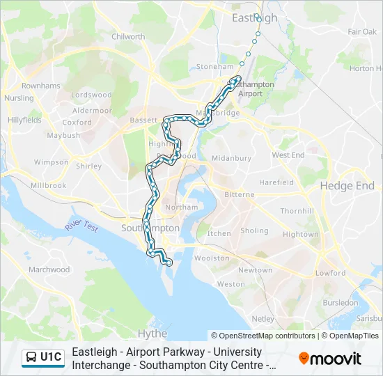 U1C Bus Line Map