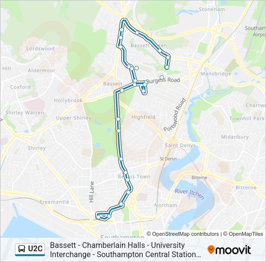 U2C Bus Line Map