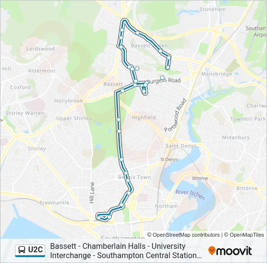 U2C Bus Line Map