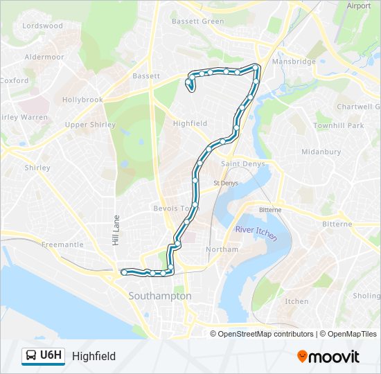 U6H Bus Line Map