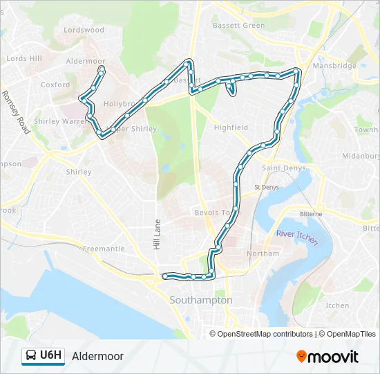 U6H Bus Line Map