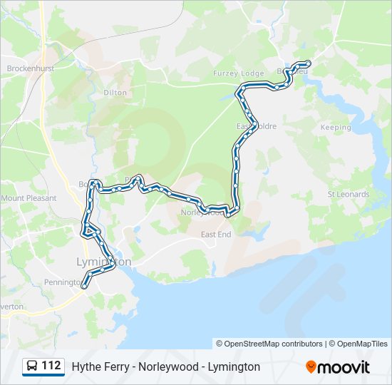 112 Bus Line Map