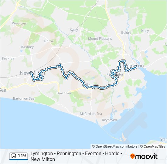 119 Bus Line Map