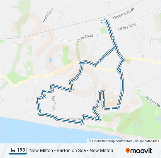 193 Bus Line Map
