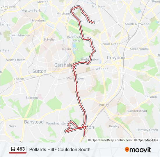 463 Bus Line Map