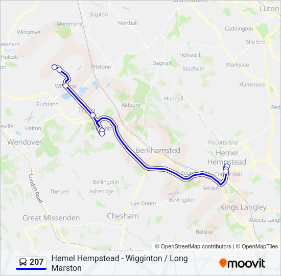 207 Bus Line Map
