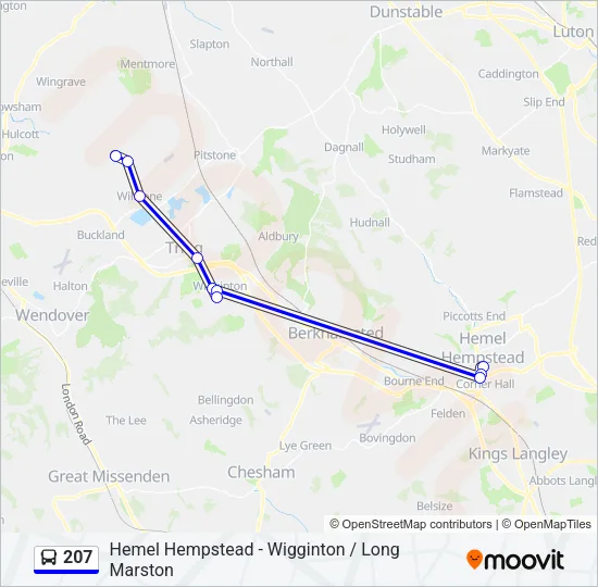 207 Bus Line Map