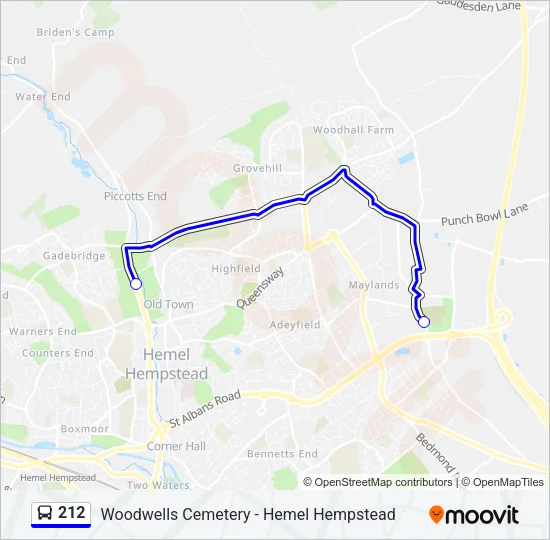 212 Bus Line Map