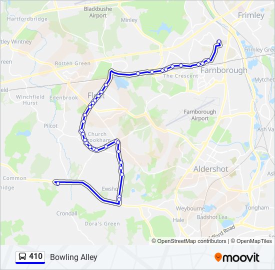 Bus 410 Route Map 410 Route: Schedules, Stops & Maps - Bowling Alley (Updated)