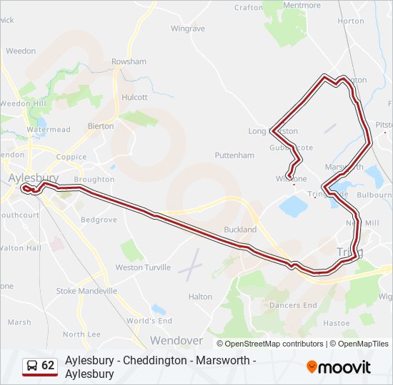 Bus 62 Route Map 62 Route: Schedules, Stops & Maps - Aylesbury (Updated)