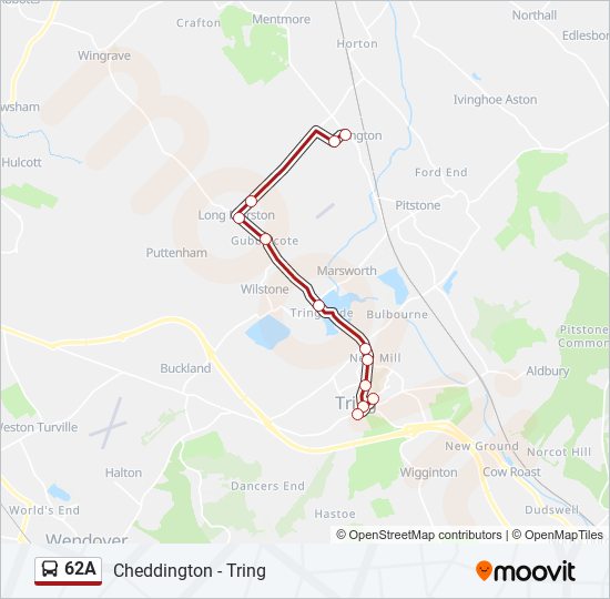 62A bus Line Map