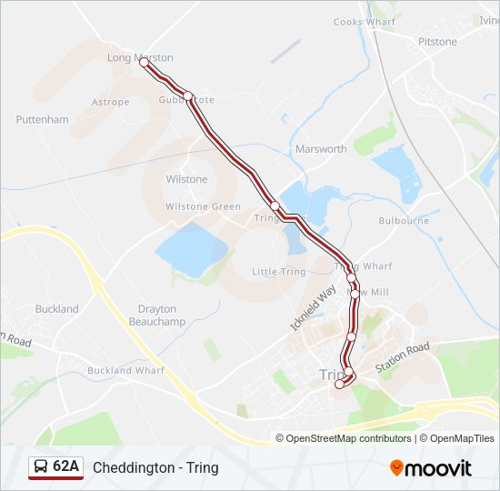 62A Bus Line Map