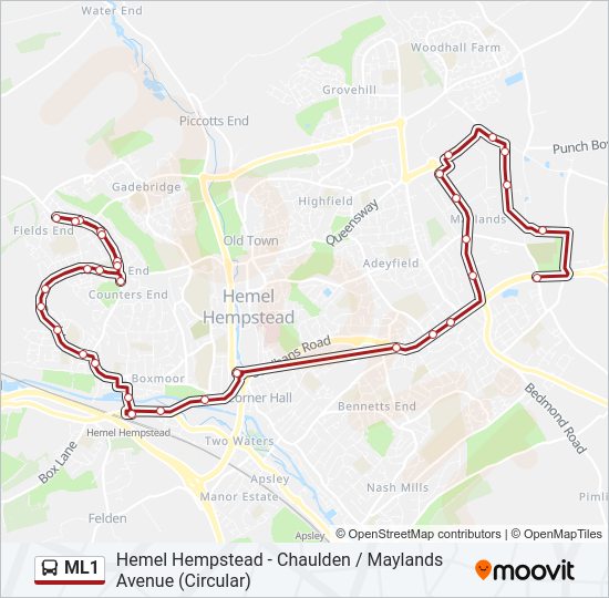 ML1 Bus Line Map