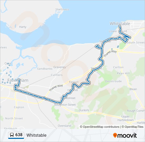 638 Bus Line Map
