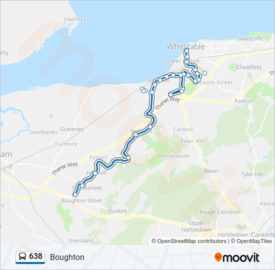 638 bus Line Map