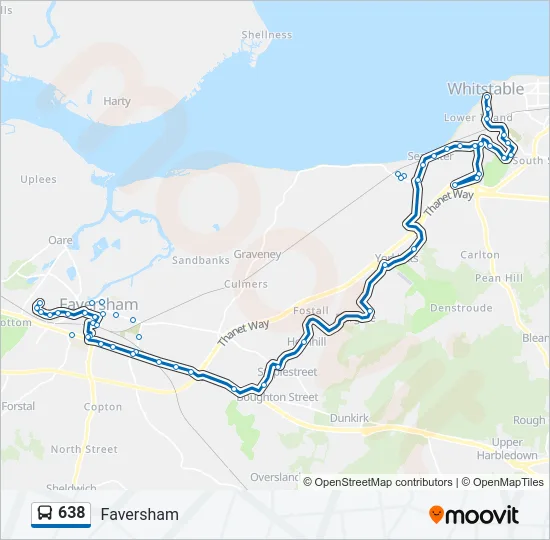 638 Bus Line Map