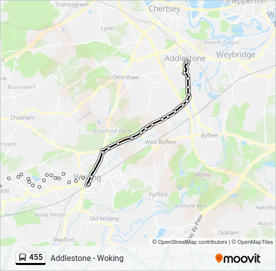 455 Bus Line Map
