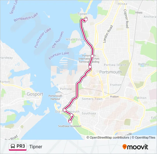 PR3 Bus Line Map