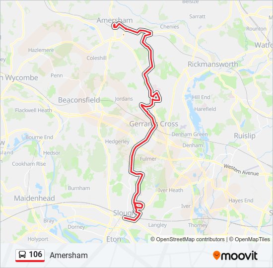 106 Route: Schedules, Stops & Maps - Amersham (Updated)