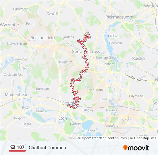 Bus 107 Route Map 107 Route: Schedules, Stops & Maps - Chalfont Common (Updated)