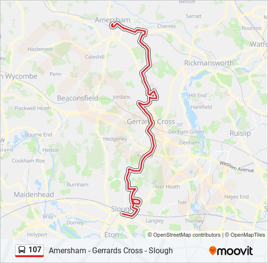 107 bus Line Map