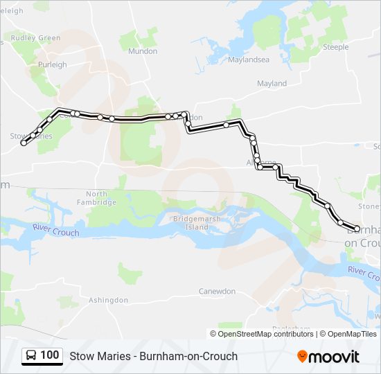 100 Bus Line Map