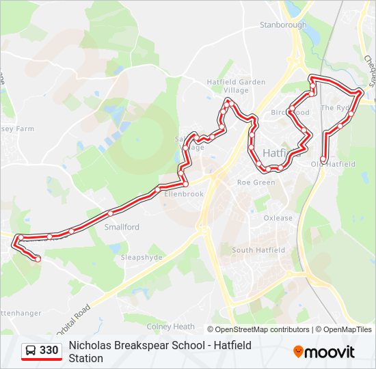 330 bus Line Map