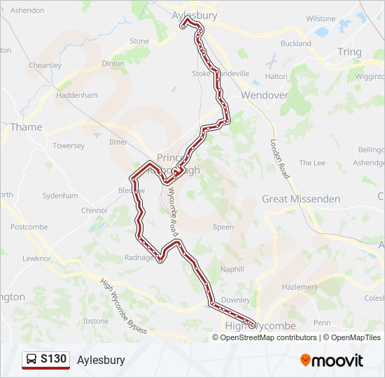 S130 bus Line Map