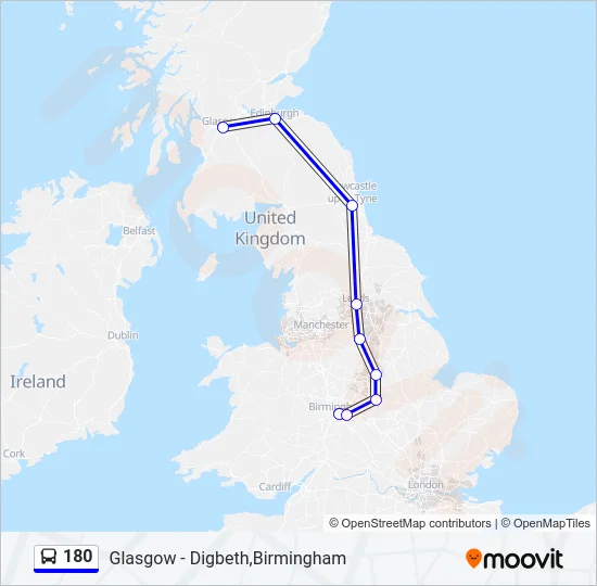 180 Bus Line Map