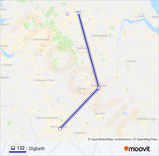 132 Bus Line Map