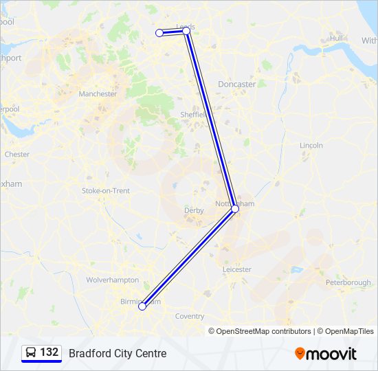 Bus 132 Route Map 132 Route: Schedules, Stops & Maps - Bradford City Centre (Updated)