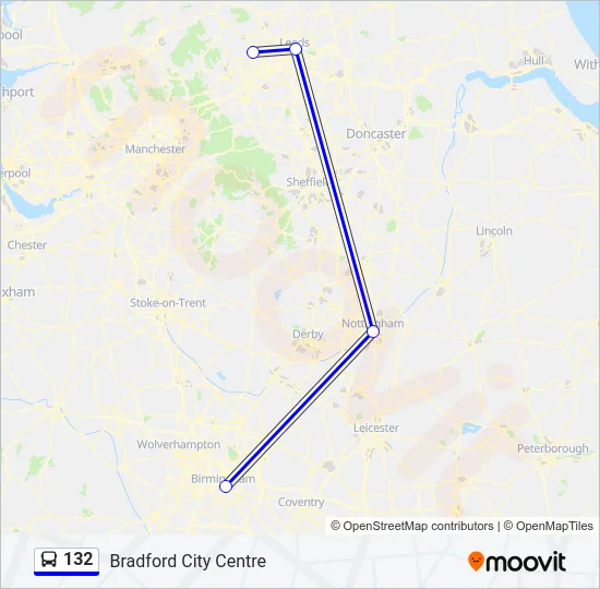 132 Bus Line Map