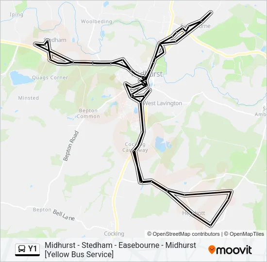 Y1 Bus Line Map