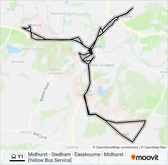 Y1 Bus Line Map