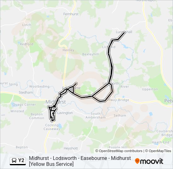 Y2 Bus Line Map