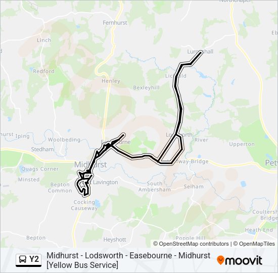 Y2 Bus Line Map
