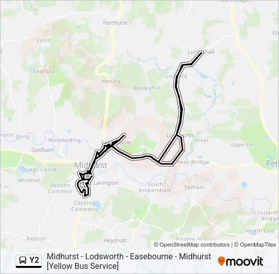 Y2 Bus Line Map
