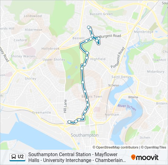 U2 Bus Line Map