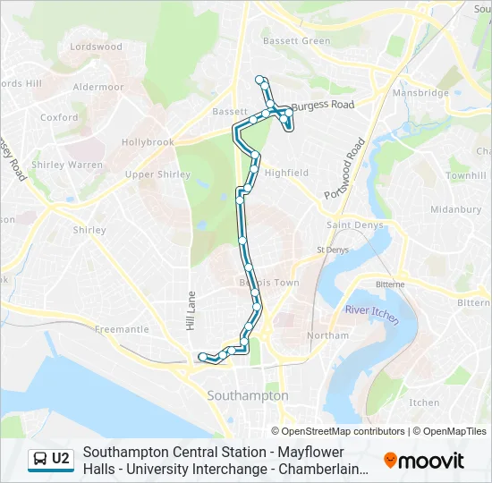 U2 Bus Line Map