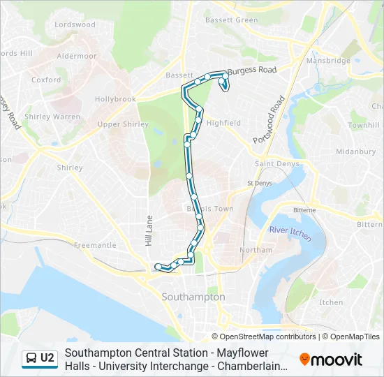 U2 Bus Line Map