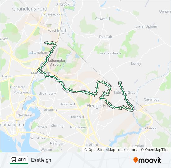 Bus 401 Route Map 401 Route: Schedules, Stops & Maps - Eastleigh (Updated)