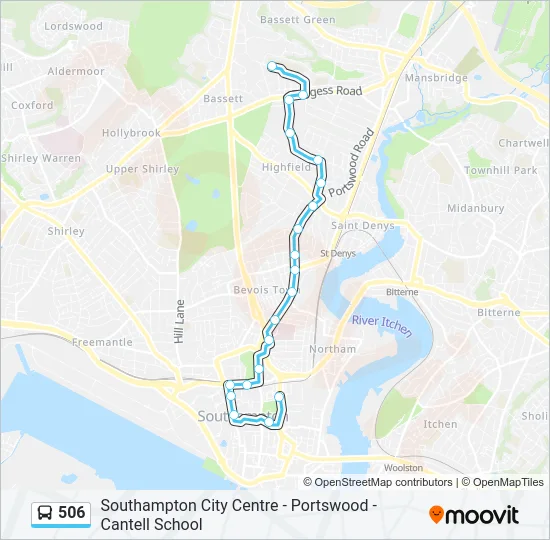 506 Bus Line Map