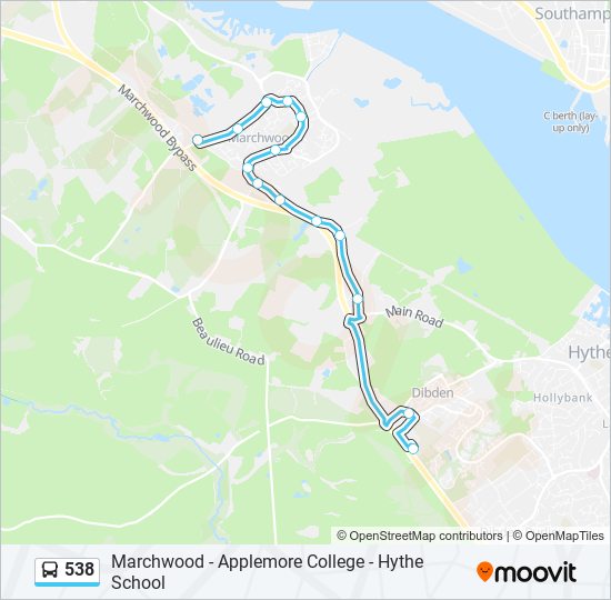 538 Bus Line Map