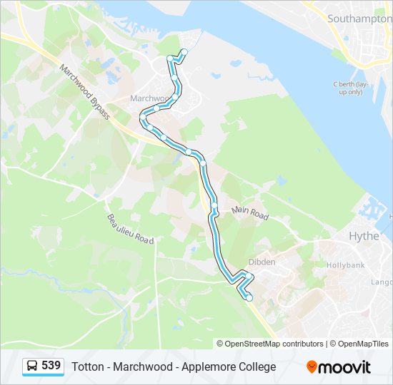 539 Bus Line Map